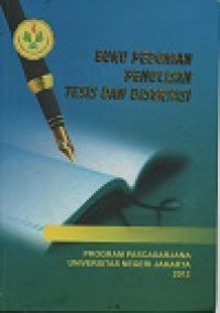 Buku pedoman penulisan tesis dan disertasi