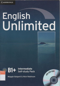 English unlimited B1+ intermediate Self study pack (disertai CD)