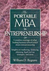 Portable MBA in entrepreneurship,The