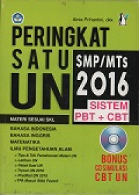 Peringkat satu UN SMP/ MTS 2016: sistem PBT + CBT