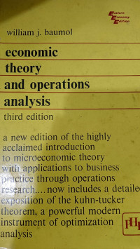 Economic theory and operations analysis