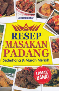 Resep masakan padang : sederhana & murah meriah