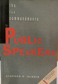 The Ten Commandments For Public Speakers