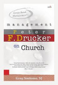 Image of Management peter f. drucker on church: gereja butuh manajemen?